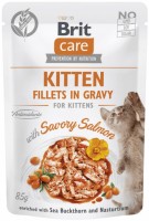 Купити корм для кішок Brit Care Kitten Fillets in Gravy Savory Salmon 85 g  за ціною від 48 грн.