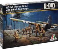 Купити збірна модель ITALERI AS.51 Horsa Mk.I with British Paratroops (1:72)  за ціною від 1302 грн.