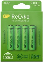 Купити акумулятор / батарейка GP Recyko 4xAA 2100 mAh за ціною від 583 грн.
