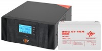 Купити ДБЖ Logicpower LPM-PSW-1500VA 12V + LPM-GL 12V 100 Ah  за ціною від 17900 грн.