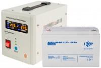 Купити ДБЖ Logicpower LPY-PSW-800VA Plus + LPM-MG 12V 100 Ah  за ціною від 19966 грн.
