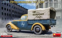 Купить сборная модель MiniArt Liefer Pritschenwagen Typ 170V with Canvas (1:35)  по цене от 1313 грн.