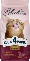 Купити корм для кішок Club 4 Paws Selection Adult Duck/Vegetables 1.5 kg  за ціною від 323 грн.
