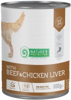 Купить корм для собак Natures Protection Adult Canned Beef/Chicken Liver 800 g  по цене от 260 грн.