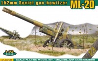 Купить сборная модель Ace 152mm Soviet Gun-Howitzer ML-20 (1:72)  по цене от 553 грн.