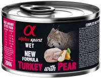 Купити корм для кішок Alpha Spirit Cat Canned Turkey/Pear 200 g  за ціною від 98 грн.