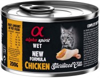 Купить корм для кошек Alpha Spirit Cat Canned Sterilized Chicken 200 g  по цене от 106 грн.