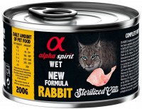 Купить корм для кошек Alpha Spirit Cat Canned Sterilized Rabbit 200 g  по цене от 107 грн.