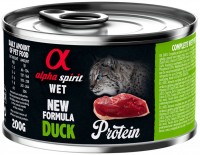 Купити корм для кішок Alpha Spirit Cat Canned Duck Protein 200 g  за ціною від 107 грн.