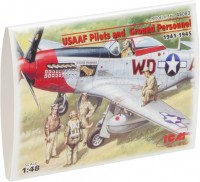 Купить сборная модель ICM USAAF Pilots and Ground Personnel (1941-1945) (1:48)  по цене от 360 грн.