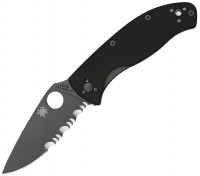 Купити ніж / мультитул Spyderco Tenacious Black Combination Edge  за ціною від 3320 грн.