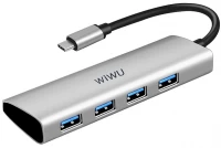 Купить картридер / USB-хаб WiWU Alpha 440  по цене от 459 грн.