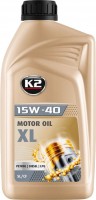 Купити моторне мастило K2 Motor Oil 15W-40 XL 1L  за ціною від 127 грн.