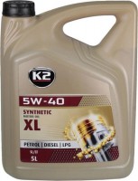 Купити моторне мастило K2 Motor Oil 5W-40 XL 5L  за ціною від 936 грн.