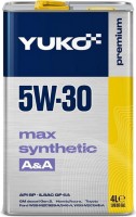 Купити моторне мастило YUKO Max Synthetic A&A 5W-30 4L  за ціною від 956 грн.
