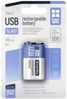 Купить акумулятор / батарейка ColorWay 1xKrona 390 mAh USB Type-C: цена от 376 грн.
