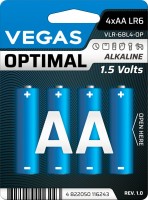 Купить акумулятор / батарейка Vegas Optimal 4xAA: цена от 69 грн.