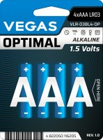 Купить акумулятор / батарейка Vegas Optimal 4xAAA: цена от 65 грн.