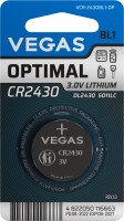 Купить аккумулятор / батарейка Vegas Optimal 1xCR2430  по цене от 95 грн.