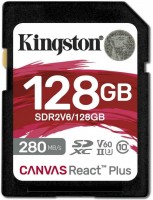 Купити карта пам'яті Kingston Canvas React Plus V60 SD (Canvas React Plus V60 SDXC 128Gb) за ціною від 1401 грн.