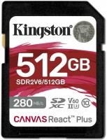 Купити карта пам'яті Kingston Canvas React Plus V60 SD (Canvas React Plus V60 SDXC 512Gb) за ціною від 3916 грн.