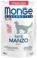 Купити корм для кішок Monge Monoprotein Sterilised Pate Beef 85 g  за ціною від 38 грн.