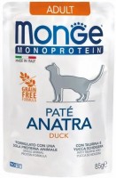 Купити корм для кішок Monge Monoprotein Adult Pate Duck 85 g  за ціною від 41 грн.