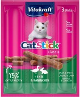 Купити корм для кішок Vitakraft Cat Stick Classic Duck/Rabbit 18 g  за ціною від 100 грн.