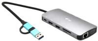 Купити кардридер / USB-хаб i-Tec USB 3.0 USB-C/Thunderbolt 3x Display Travel Nano Dock with LAN + Power Delivery 100 W за ціною від 4755 грн.