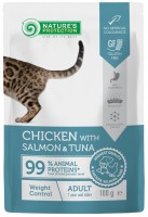 Купить корм для кошек Natures Protection Adult Weight Control Chicken/Tuna/Salmon Pouch 100 g  по цене от 54 грн.