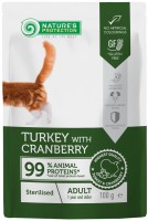 Купити корм для кішок Natures Protection Adult Sterilised Turkey/Cranberry Pouch 100 g  за ціною від 54 грн.