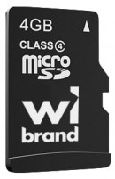 Купити карта пам'яті Wibrand microSD Class 4 + Adapter (microSDHC Class 4 + Adapter 4Gb) за ціною від 79 грн.