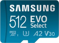 Купити карта пам'яті Samsung EVO Select microSDXC + Adapter 2024 (512Gb) за ціною від 2279 грн.