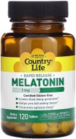 Купити амінокислоти Country Life Melatonin 1 mg (60 tab) за ціною від 394 грн.