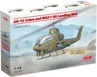 Купити збірна модель ICM AH-1G Cobra and M8A1 US Landing Mat (1:48)  за ціною від 1284 грн.