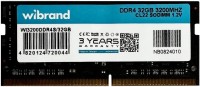 Купити оперативна пам'ять Wibrand SO-DIMM DDR4 1x32Gb (WI3200DDR4S/32GB) за ціною від 2294 грн.