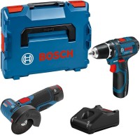 Купить набір електроінструменту Bosch GSR 12V-15 + GWS 12V-76 Professional 0615990N2U: цена от 11599 грн.