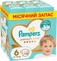 Купить подгузники Pampers Premium Care 6 (/ 128 pcs) по цене от 2099 грн.