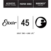 Купити струни Elixir Acoustic Nanoweb Phosphor Bronze Single 45  за ціною від 265 грн.