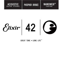 Купить струни Elixir Acoustic Nanoweb Phosphor Bronze Single 42: цена от 265 грн.