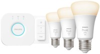 Купити лампочка Philips Hue 9.5W E27 3 pcs + Bridge + dimmer switch  за ціною від 4490 грн.