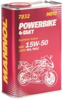 Купити моторне мастило Mannol 4-Takt Powerbike 15W-50 1L за ціною від 353 грн.