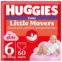 Купить подгузники Huggies Little Movers Pants For Girls 6 (/ 60 pcs) по цене от 799 грн.