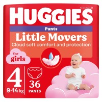 Купити підгузки Huggies Little Movers Pants For Girls 4 (/ 36 pcs) за ціною від 449 грн.