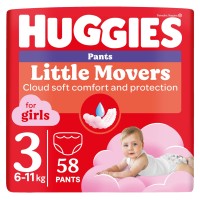 Купити підгузки Huggies Little Movers Pants For Girls 3 (/ 58 pcs) за ціною від 699 грн.