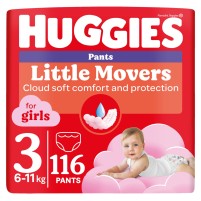 Купити підгузки Huggies Little Movers Pants For Girls 3 (/ 116 pcs) за ціною від 1199 грн.