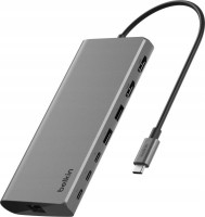 Купити кардридер / USB-хаб Belkin Connect Universal USB-C 8-in-1 Dual Display Core Hub за ціною від 6730 грн.
