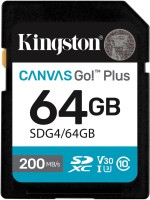 Купити карта пам'яті Kingston SDXC Canvas Go! Plus Gen4 (64Gb) за ціною від 387 грн.
