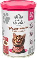 Купити корм для кішок Pet Chef Cat Premium Adult Beef 415 g за ціною від 73 грн.