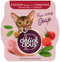Купить корм для кішок Delickcious Soup Chicken/Tomatoes/Spinach 80 g: цена от 84 грн.